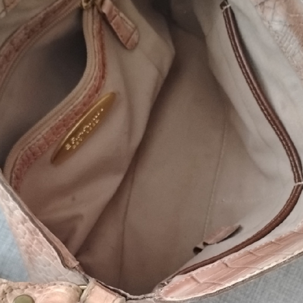Brahmin Tan Embossed Leather Shoulder Bag - Picture 9 of 14